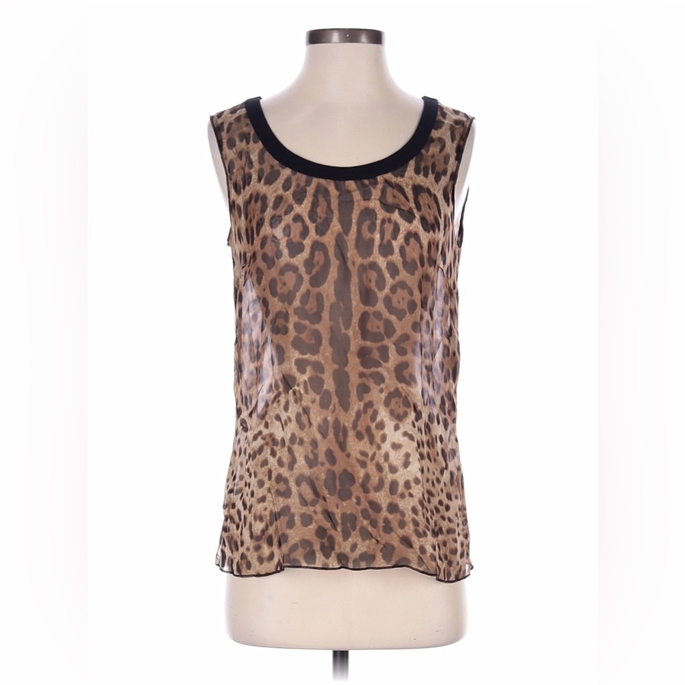 Dolce & Gabbana Animal Print Sheer Tank Top ~ 42 IT / 6 US - Picture 7 of 11